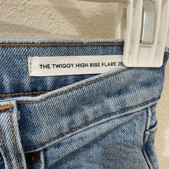 Aritzia Denim Forum The Twiggy High Rise Flare Jeans Size 24 - Picture 7 of 8